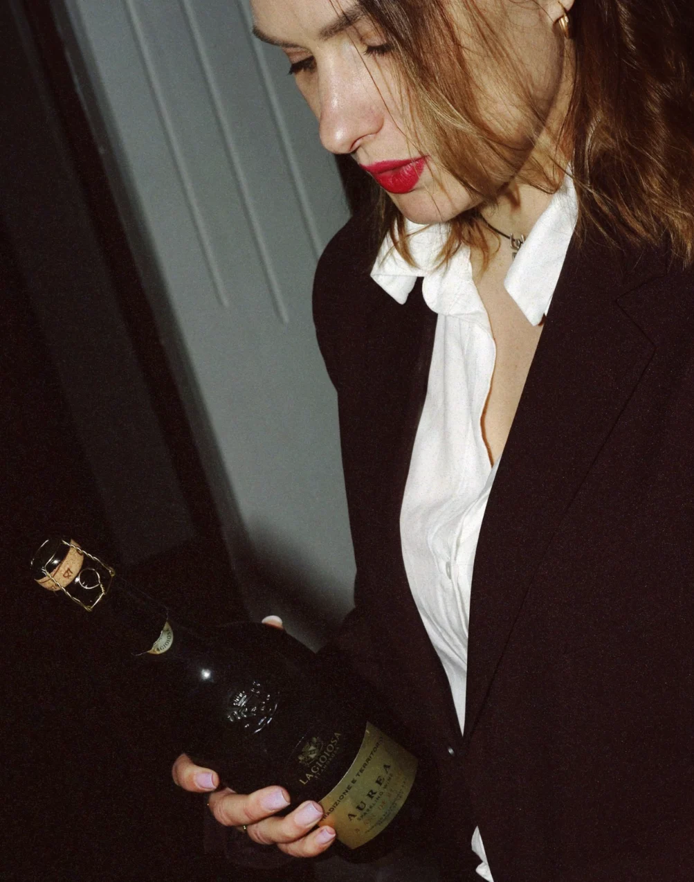 Sparkling wine poured at the table